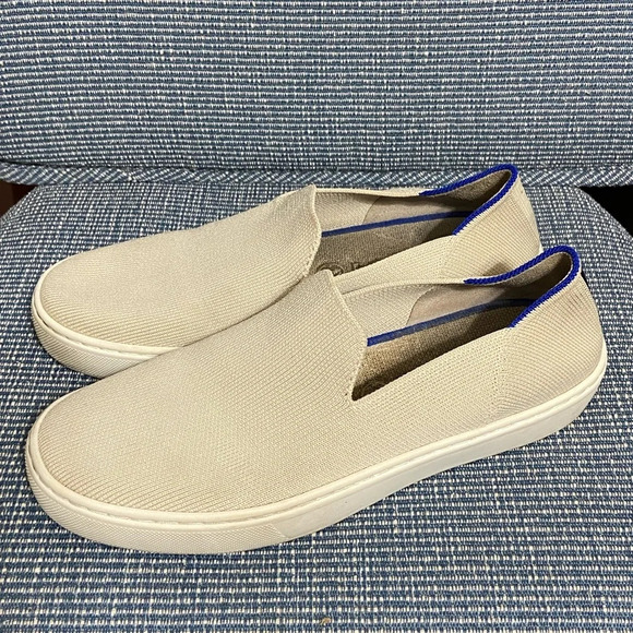 Women's Rothy's Original Slip On Sneaker Knit Cream Sz 6 - Picture 1 of 8